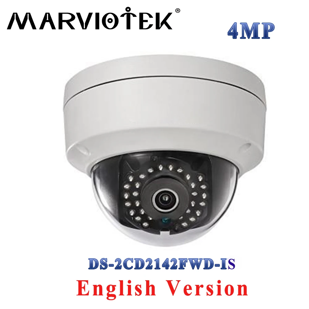 

DS-2CD2142FWD-IS hikvision ip camera 4mp poe ip cameras outdoor security Video Surveilance camera with audio alarm TF Card Slot