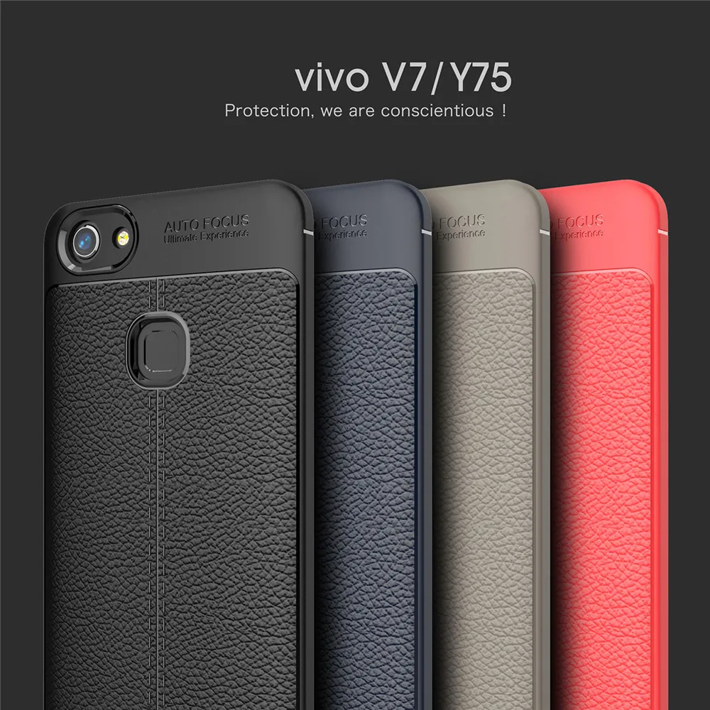 Lenuo case for VIVO V7 explosion-proof TPU soft mobile phone cover Y75 Dermatoglyph silicone shell cases |