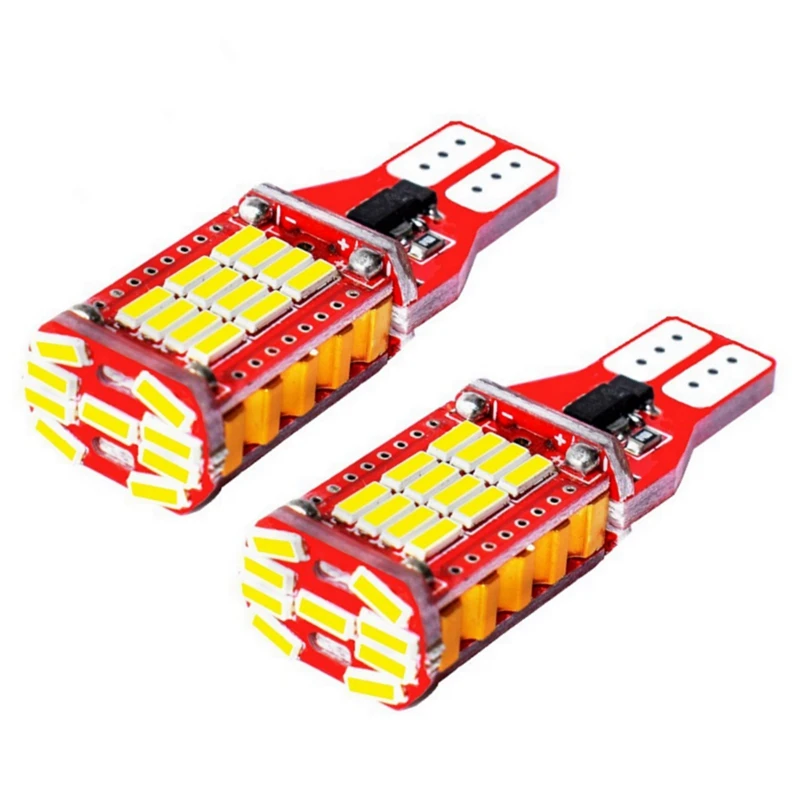 

2PCS T15 W16W Super Bright LED Car Tail Bulb Additional Brake Lights Auto Backup Reverse Lamp Daytime Running Light Xenon White