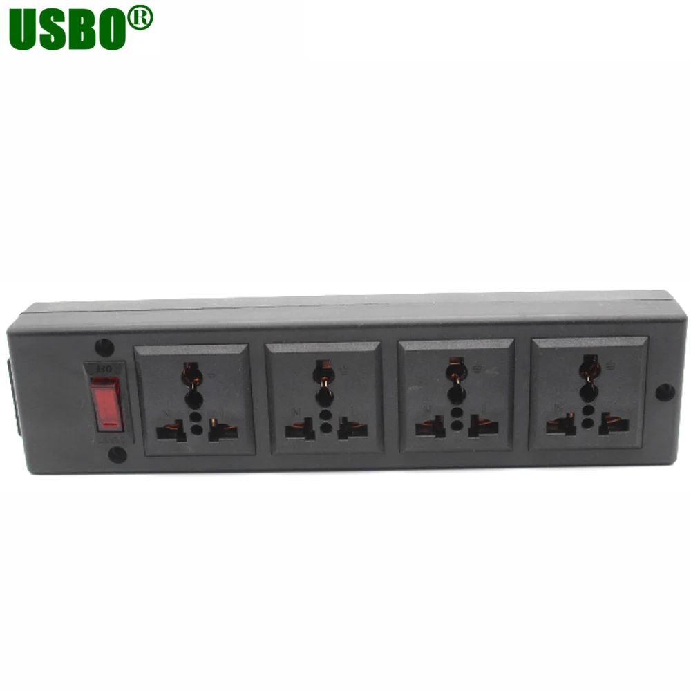 Многофункциональный 250 В 13a 4 jack универсальные розетки PDU полосы IEC320 Подключите адаптер desktop электрический удлинитель шнур питания конвертер