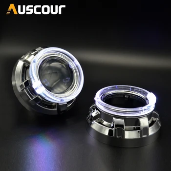 

3.0 inch H4Q5 car Bi xenon hid Projector lens with RGB app Bluetooth function angel eyes car assembly kit Color-changing mask