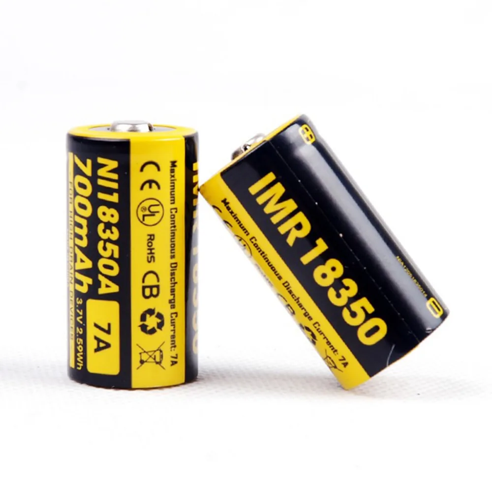 

New Original Nitecore NI18350A IMR 18350 IMR18350 700mAh 7A Battery Batteries for High Drain Devices