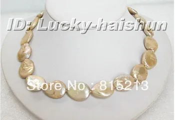 

ddh00733 baroque champagne Reborn Keshi pearl necklace