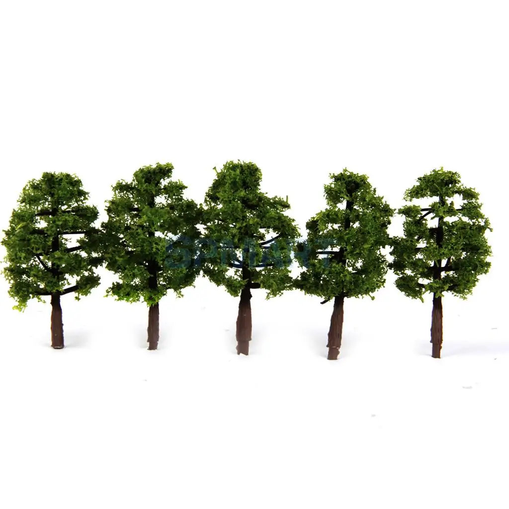 52pcs Architecture Scenery Model Trees Train Railroad Landscape HO OO Scale
