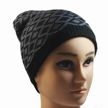 Новые стильные зимние вязаные шапки, фланелевые шапки, теплые жаккардовые переплетенные шапки Skullies Bonnet для мужчин и женщин, 3 цвета