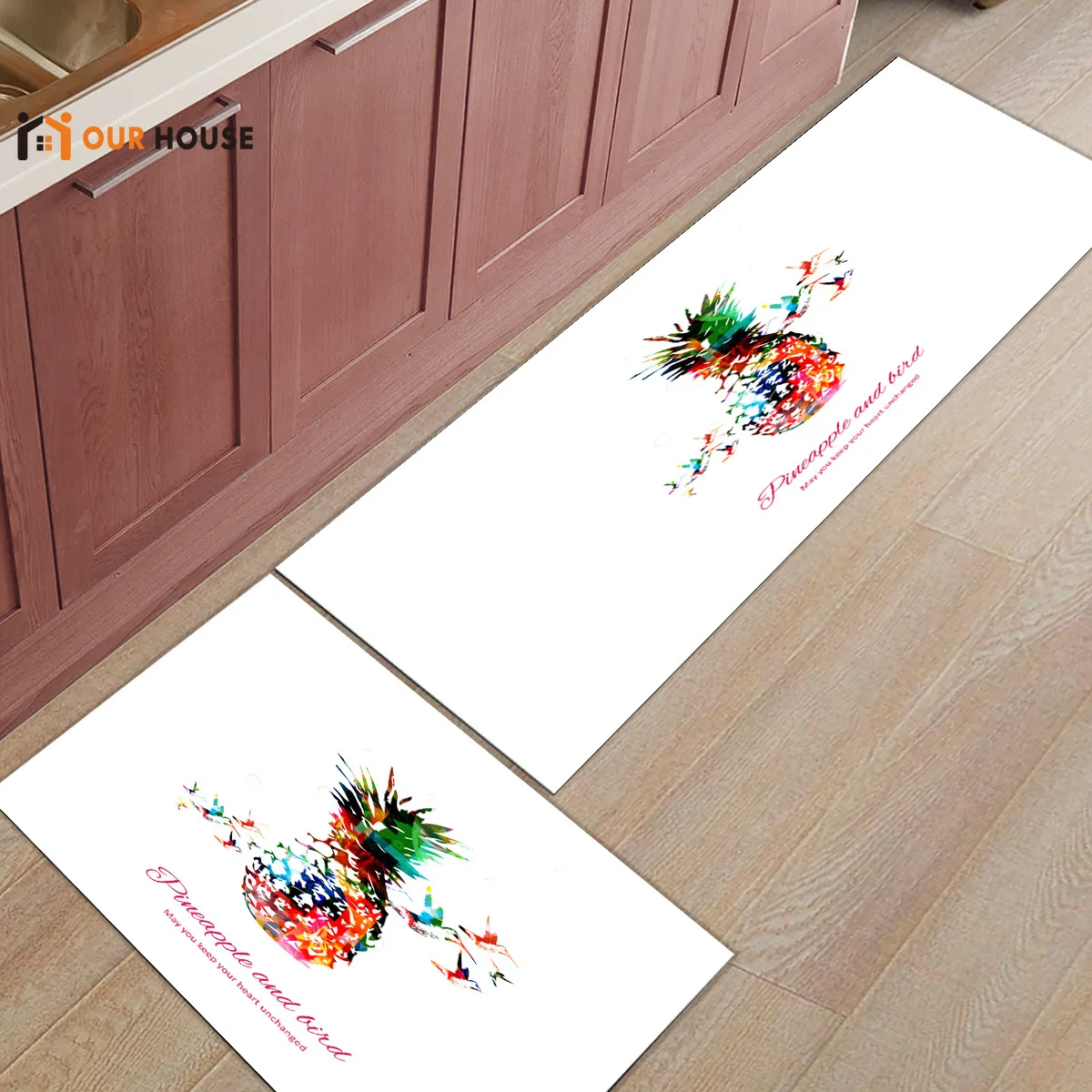 Ourhouse цветные геометрические ананасовые коврики для входной дороги грязи мусор Траппер машина моющийся аксессуар наборы пола