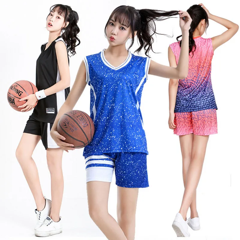 Basketball Jersey Women Uniforms Team Sport Tracksuits Summer Clothes Student Trainning Sets Custom Logo Breathable Running set Basketball Jersey Women Uniforms Team Sport Tracksuits Summer Clothes Student Trainning Sets Custom Logo Breathable Running set