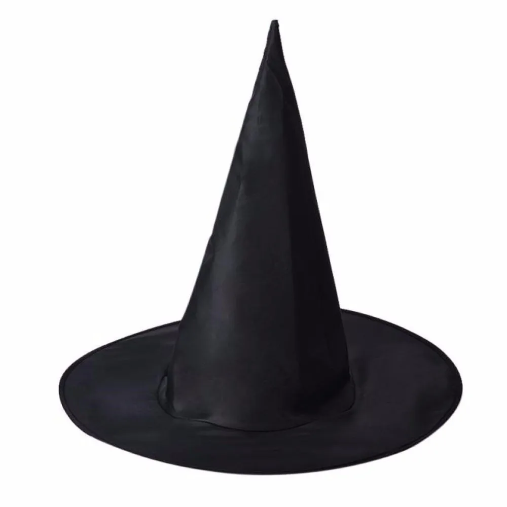 Шляпа ведьмы на Хэллоуин, 6 шт., черная шляпа ведьмы для взрослых женщин, аксессуар для костюма ведьмы на Хэллоуин, кепка Y722 - Цвет: WDL80925461