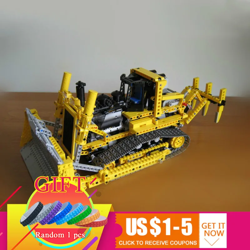 

20008 1384pcs series remote contro lthe bulldozer Model Assembling Building blocks kits Compatible with 8275 toys