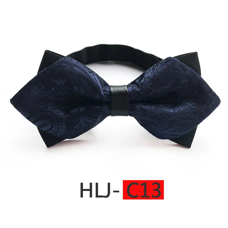 Серебряный черный популярный галстук-бабочка шелковый галстук-бабочка с цветочным принтом Пейсли галстук-бабочка для мужчин костюм мужской галстук-бабочка свадебные модные аксессуары - Цвет: HLJ-C13
