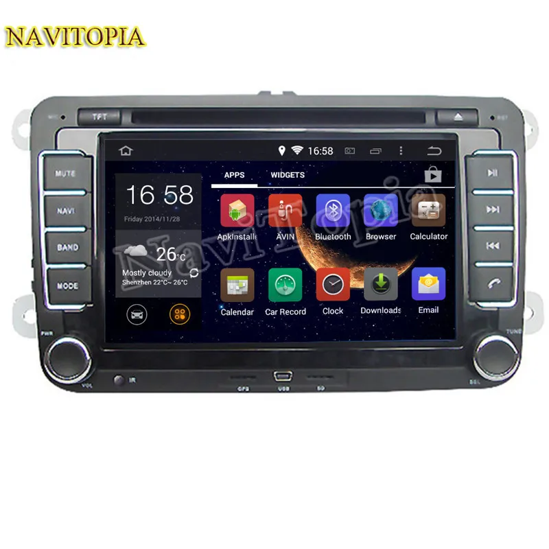 Perfect Ectwodvd Android 9.0 Car Multimedia DVD Player for VW CROSS GOLF/BLUE MOTION for SPORTLINE/BORA/AMAROK GPS Navigation 6