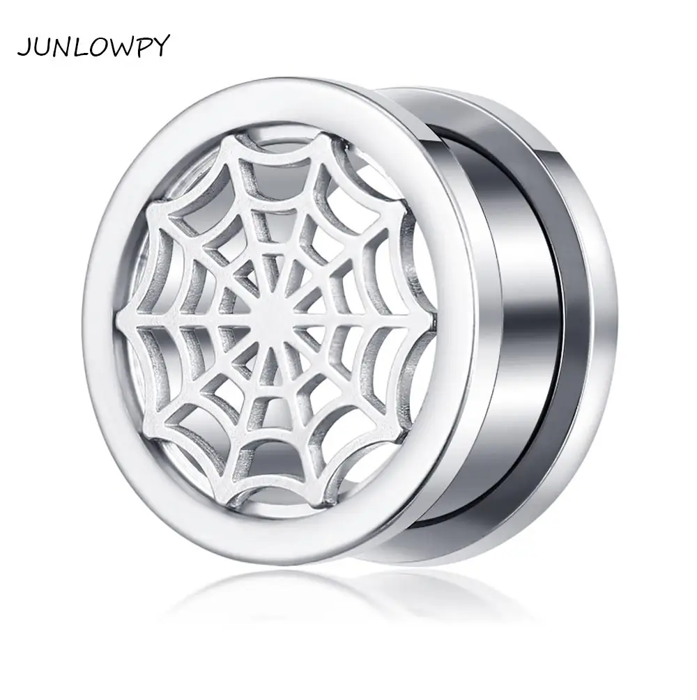 

JUNLOWPY Ear Gauge Tunnels Stretching Kit Stainless Steel Piercing Plugs Screw Expanders Flesh Tunnel Body Jewelry 60pcs 6-16mm