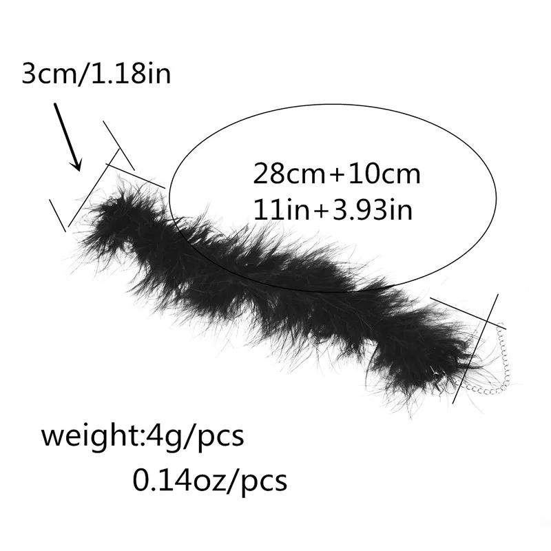 Новинка, Брендовое пушистое ожерелье-чокер с перьями, очаровательное женское ожерелье-воротник, массивное ожерелье с подвеской на цепочке, ожерелье с нагрудным воротником