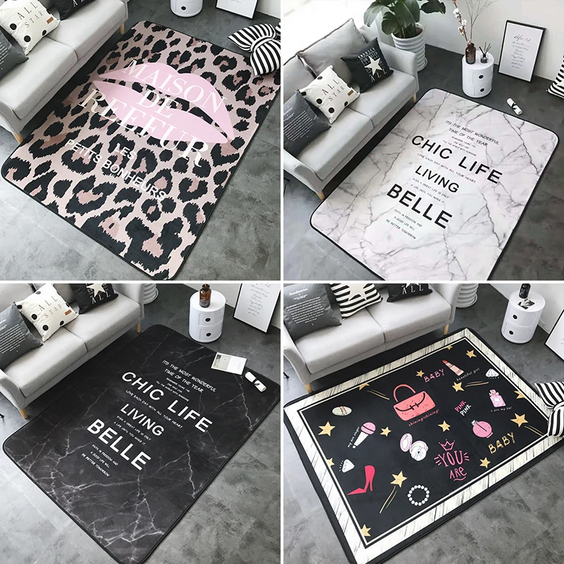 Простой CartoonLarge утолщаются ковер ночной Одеяло Гостиная Спальня для отеля, напольная коврик Bay оконная подушка Высокое качество ковры