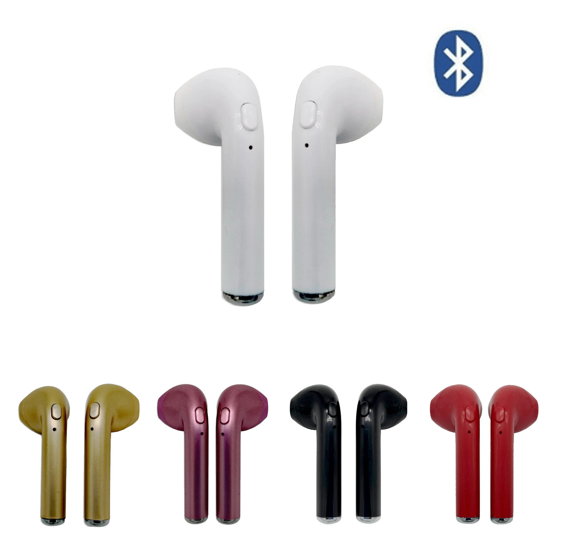 

I7 I7s In-ear Bluetooth Earphone Tws Binau Wireless Earbuds Headset With Micphone For Iphone Xiaomi Samsung Huawei Lg