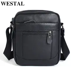 Westal натуральная кожа сумка мужские сумки на плечо повседневные мужские клапаном на молнии новый дизайн сумки Crossbody сумки для мужчин 223