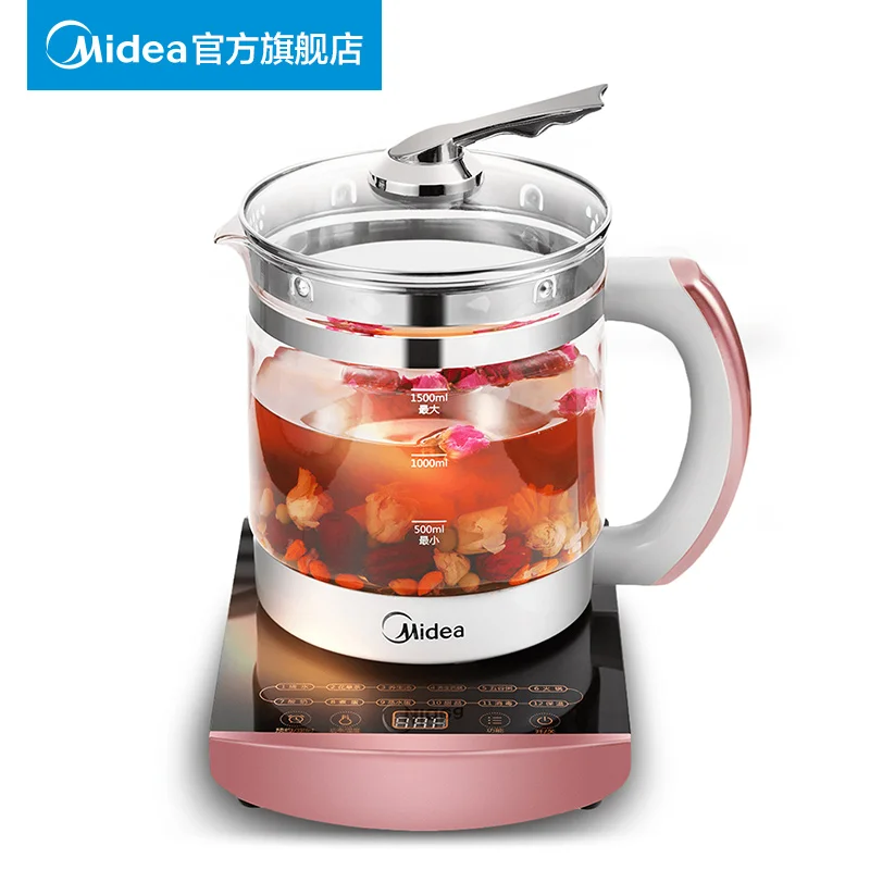 

Midea Multifunction Glass Tea Pot Soup Porridge Hot Pot Cook Glass Pot for Heating Water Smart Kettle Electric Kettle Teapot