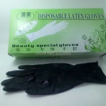 Черные латексные перчатки для салонов красоты краска для волос латексные перчатки аксессуары для волос GIC-HA604(100 шт/партия
