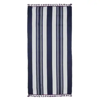 Striped Cotton Turkish Bath Towel with Tassels Thin Travel Camping Bath Sauna Beach Gym Pool Blanket Absorbent Easy Care