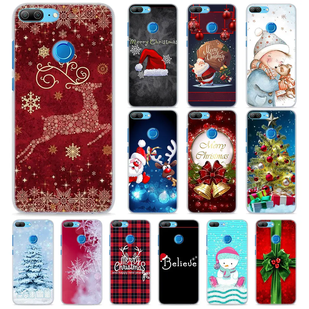 

Merry Christmas New Year Phone Cases for Huawei Honor 8 9 10 Lite Hard PC Case Cover for Honor 4C 6C Pro 6x 7x 8x 7s Case