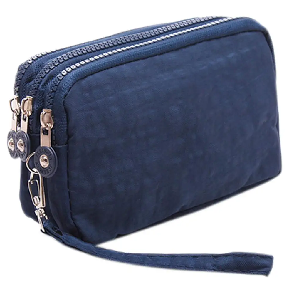 Banabanma дамская сумочка, кошелек для телефона, посылка, 3 слоя, сумочка, поперечное сечение, клатч, Большая вместительная сумка для женщин ZK30 - Цвет: Navy blue