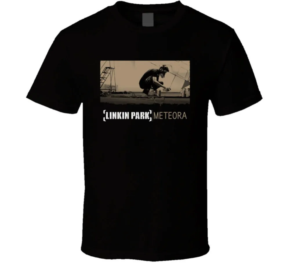 Anime Print tee Linkin Park Meteora hombres camiseta impresión promo nueva de nosotros hombres Camisas hombres ropa novedad Cool