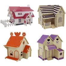 Лидер продаж 3D модель дерева головоломка детская игрушка ФРАНЦИЯ ФРАНЦУЗСКАЯ Стиль Кофе дом Паззлы Игрушечные лошадки