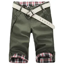 Мужская короткая спортивная летняя облегающая в клетку с пуговицами, повседневные спортивные штаны, шорты с завязками, мужские шорты, pantalones cortos hombre
