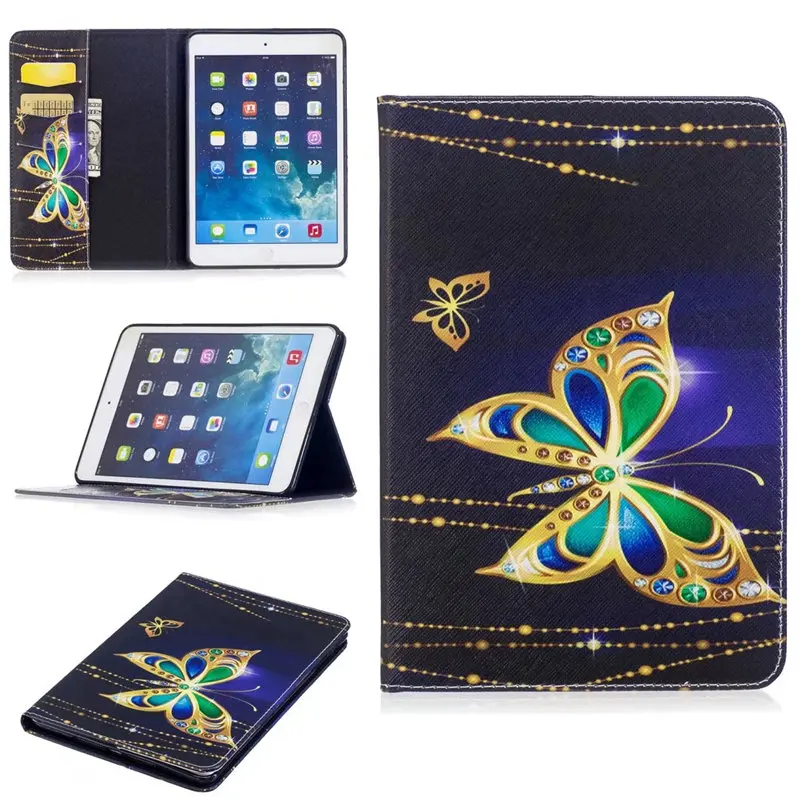 Для Apple ipad mini чехол с рисунком Совы бабочки кожаный смарт-чехол для ipad mini 1 2 3 планшет с отделением для карт для ipad mini