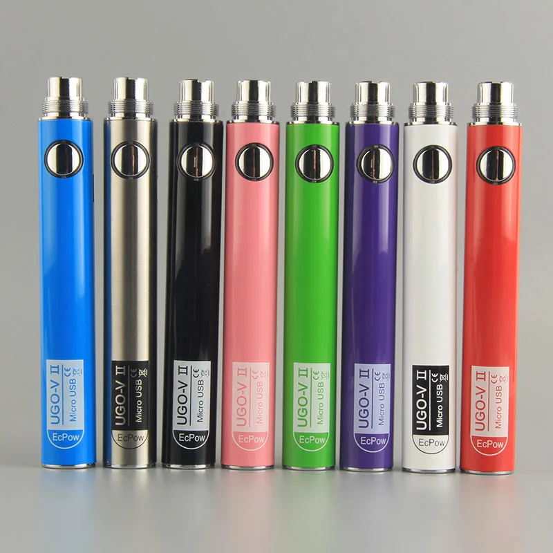 Оригинальный UGO V II Аккумуляторы к электронным сигаретам 650/900 мАч Micro USB Зарядное устройство для эго 510 нить Атомайзеры E аккумулятор для