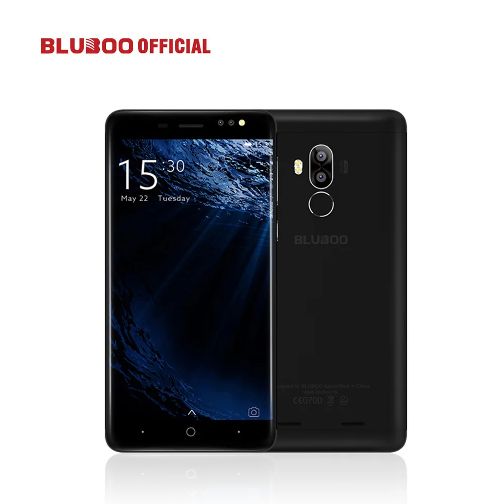 BLUBOO D1 5 0 ''смартфон 3G HD 8MP две задних камеры MTK6580 4 ядра 2G RAM 16G ROM Android 7 Nougat 2600 мАч