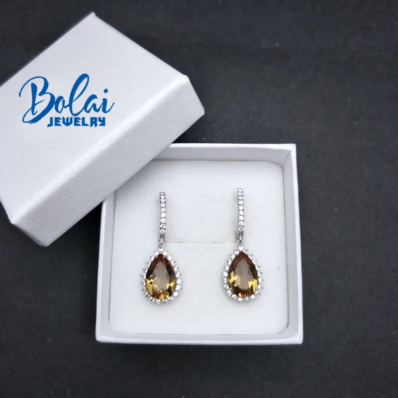 Bolaijewelry, изменение цвета, зултанит, серебро 925 пробы, капля воды, серьги для женщин, драгоценный камень, хорошее ювелирное изделие, юбилей