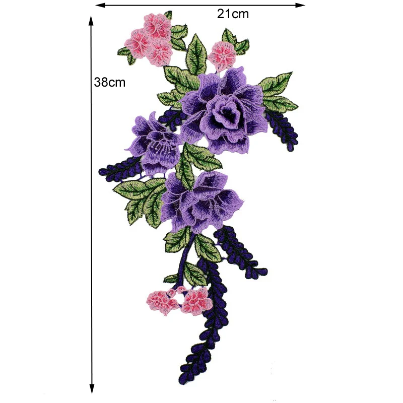 3D патчи с цветочной вышивкой пришить патч для Костюмы куртка аппликация, аксессуар для DIY Скрапбукинг NL286