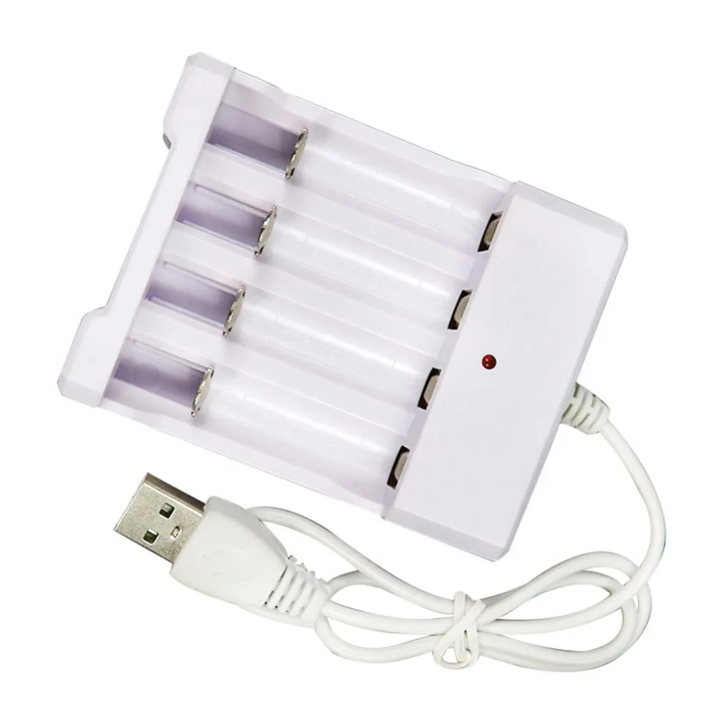 

4 Slots USB Battery Charger for AA AAA NiCd NiMh Rechargeable Batteries Hot sale