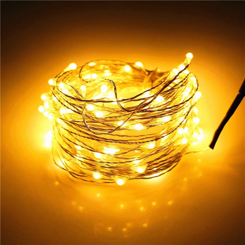 

DC5V USB LED String Light Waterproof Sliver Wire Outdoor LED Strip Lighting 5M 10M Fairy Lights For Christmas Wedding Party KTV