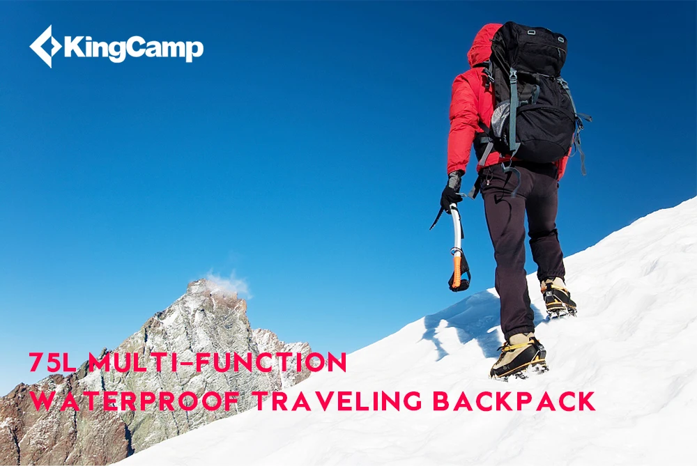 KingCamp 75L рюкзак для туризма Водонепроницаемый Прочный регулируемый ремень Кемпинг Спорт на открытом воздухе для горнолыжного спорта и путешествий
