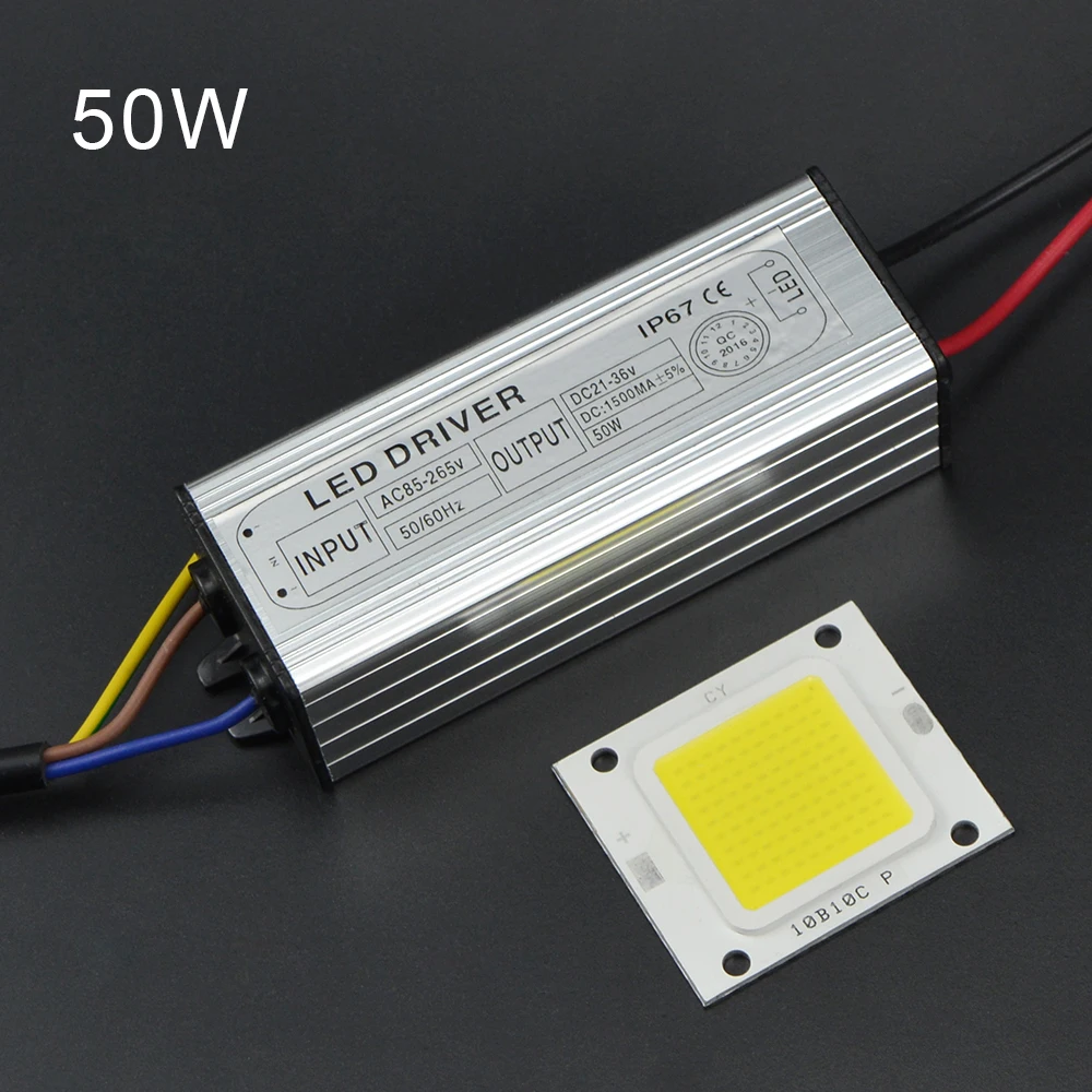 Светодиодная лампа COB высокой мощности 1 комплект 20 Вт 30 50 SMD IC встроенный чип со
