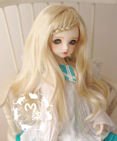 1 шт. кукольные аксессуары Blong цвет длинный курчавый BJD парик 1/4