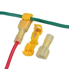 Free Shipping Brand New 50PCS Yellow Quick Splice Wire Terminals&Male Spade Connectors 2.5-4mm 22-10AWG Electrical Contacts