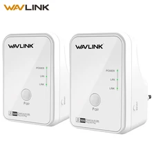 Wavlink 1 пара 500 Мбит/с сетевой адаптер питания Ethernet PLC Адаптер Комплект Homeplug AV Plug and Play IPTV линия питания AV500 EU/US