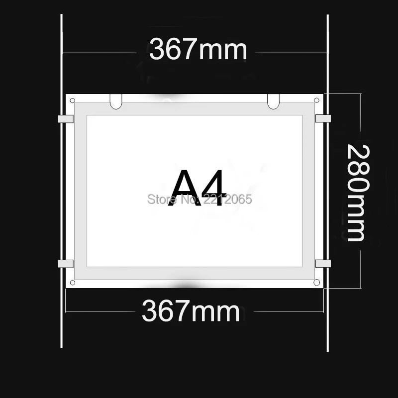 1 единиц/лот) A4 односторонний кабель висит светодиодные окне плакат Дисплей для недвижимости, свойство агентов