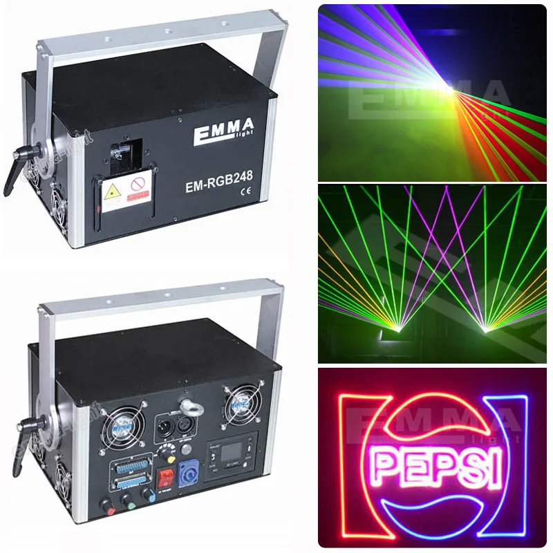 DMX Laser Light 3 watts RGB Laser Projector 90V240V Stage Professional