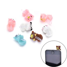 Лидер продаж милые медведи кошки 3,5 мм против пыли Грязезащищенная наушников переходник на телефон пробка Кепки для Iphone 5 5S 5c