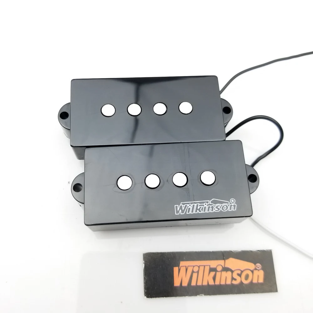 Wilkinson WOJB Jazz Bass Neck Pickup - Ceramic, 4-String, For JB Style Bass (Black)