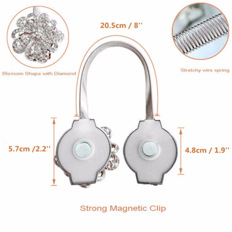 Cuerda magnética Cortinas tieback Europa estilo flor cortina retráctil Clips cortinas holdbacks tiebacks para Decoración para el hogar Cuerda magnética Cortinas tieback Europa estilo flor cortina retráctil Clips cortinas holdbacks tiebacks para Decoración para el hogar