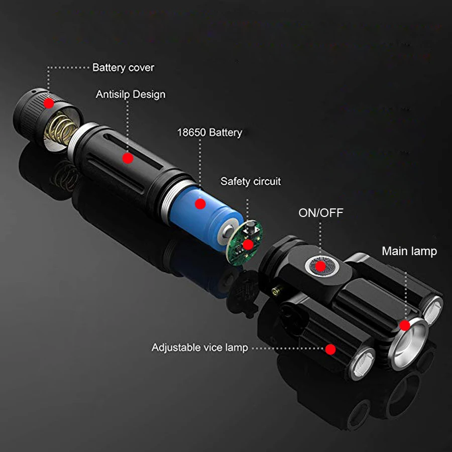 Discount 1000 Lumen Flashlight For Bicycle USB Rechargeable 18650 Battery MTB Bike Front Light Waterproof LED Headlight Cycling Lantern 2 Discount 1000 Lumen Flashlight For Bicycle USB Rechargeable 18650 Battery MTB Bike Front Light Waterproof LED Headlight Cycling Lantern 2