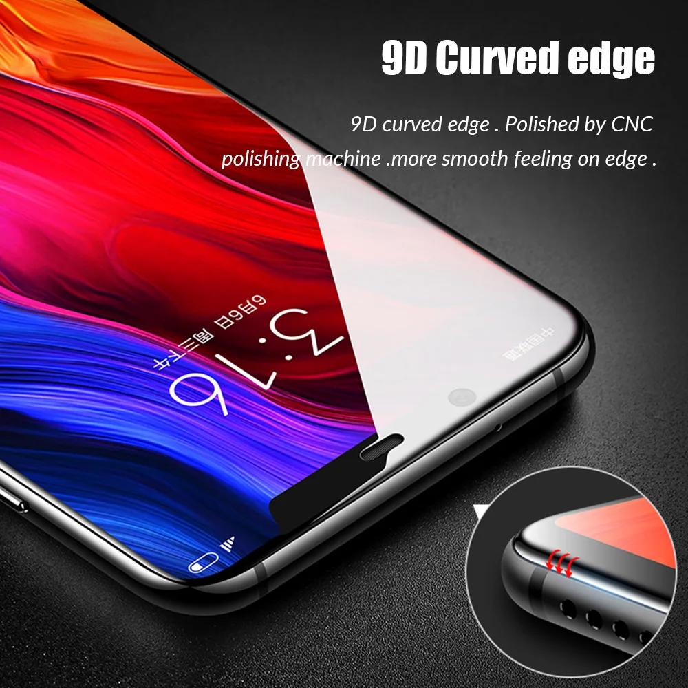 9D полное покрытие из закаленного стекла для Xiaomi mi 8 9 se Red Note 5 6Pro 7 Phone POCO F1 on A2 6X Lite CC9