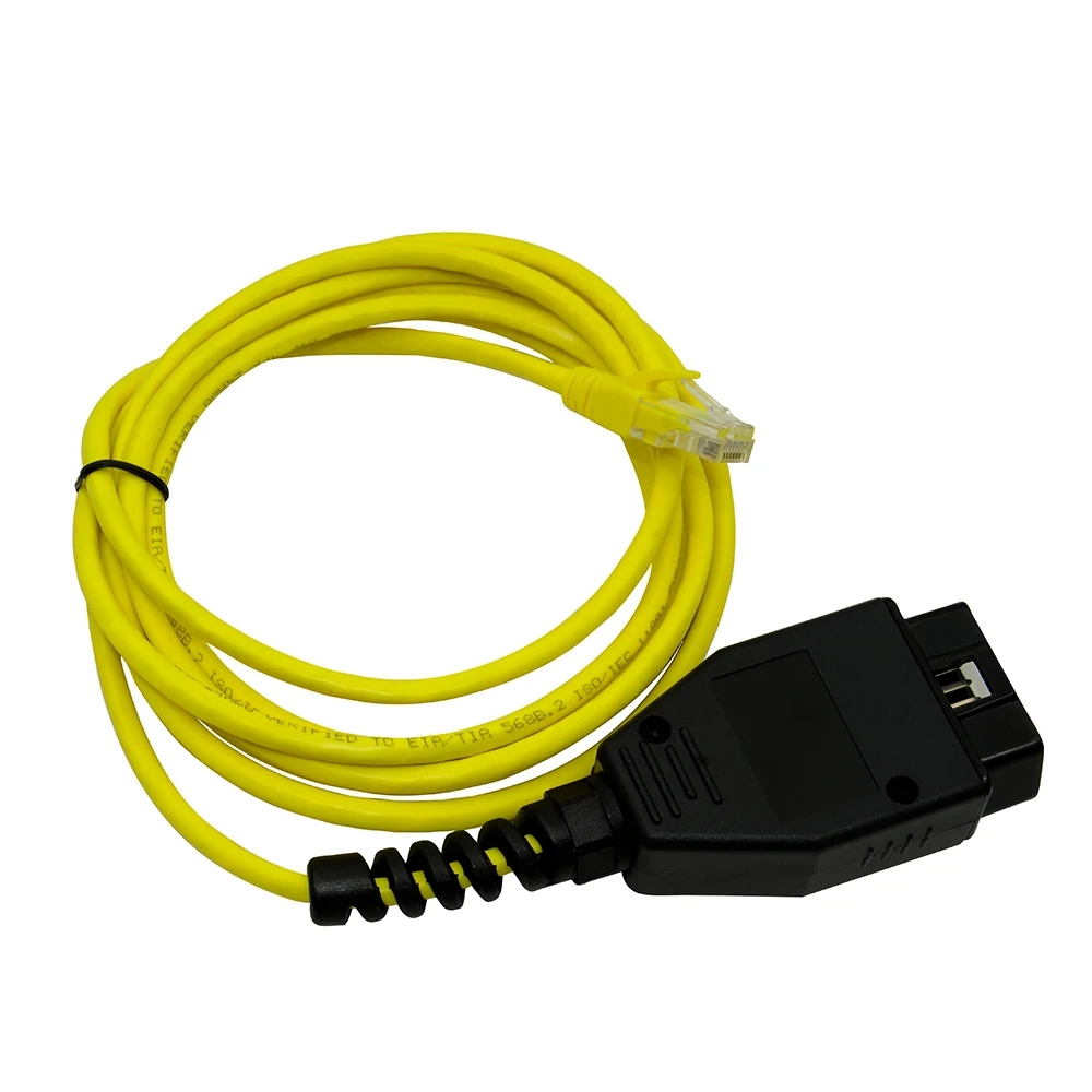 Лучший новый ESYS 3.23.4 v50,3 кабель для передачи данных для bmw ENET Ethernet к OBD OBDII интерфейсу E-SYS ICOM кодирование желтый кабель для F-serie