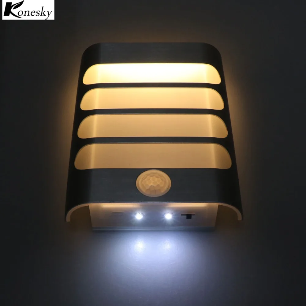 Konesky Rechargeable Night Light with Motion Sensor LED Wireless Wall