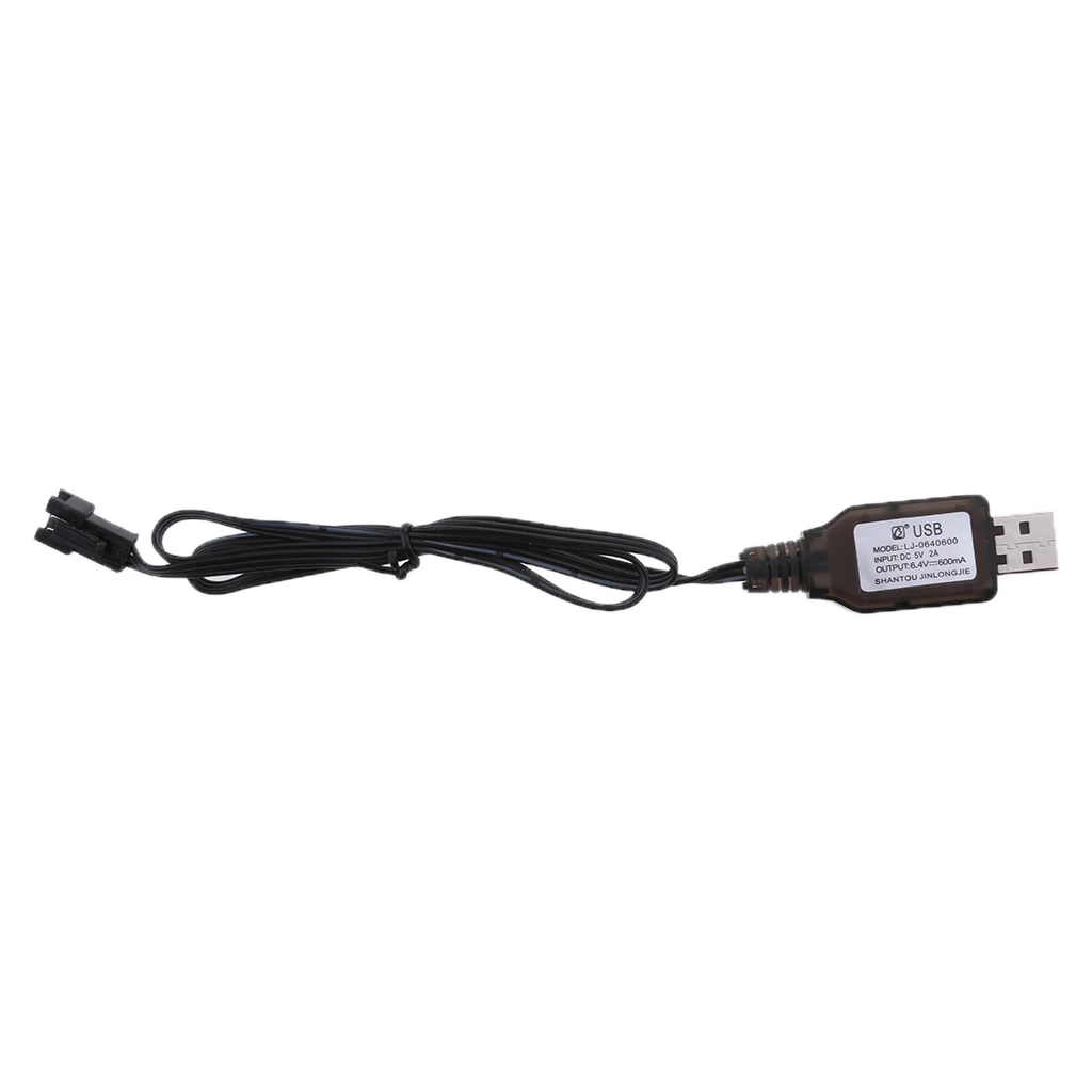 Universal 6.4V USB to SM 3Pin Lithium Battery RC Toy Drone Charging Cable Remote Control Toys, Aircraft, Drone, Quadcopter